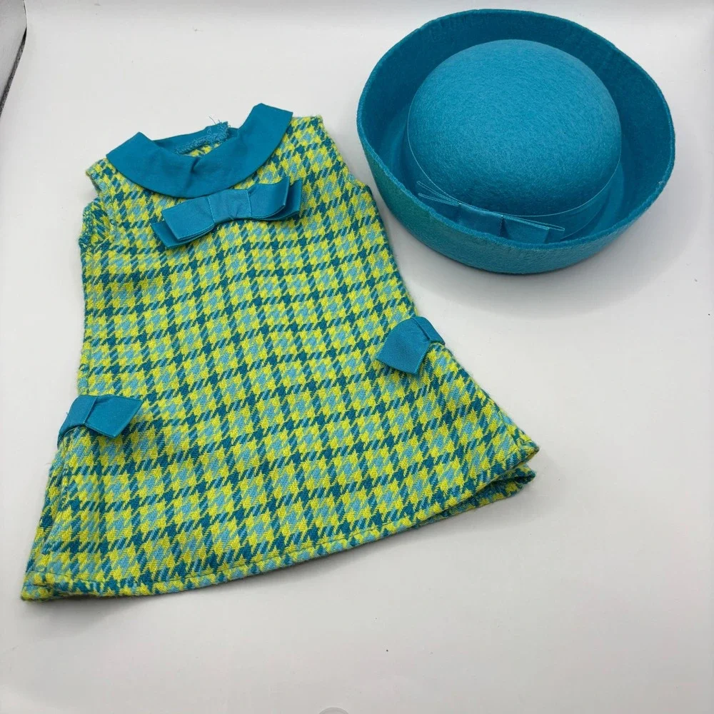 American Girl Doll Melody Meet Dress and Felt Hat Set‎ Blue